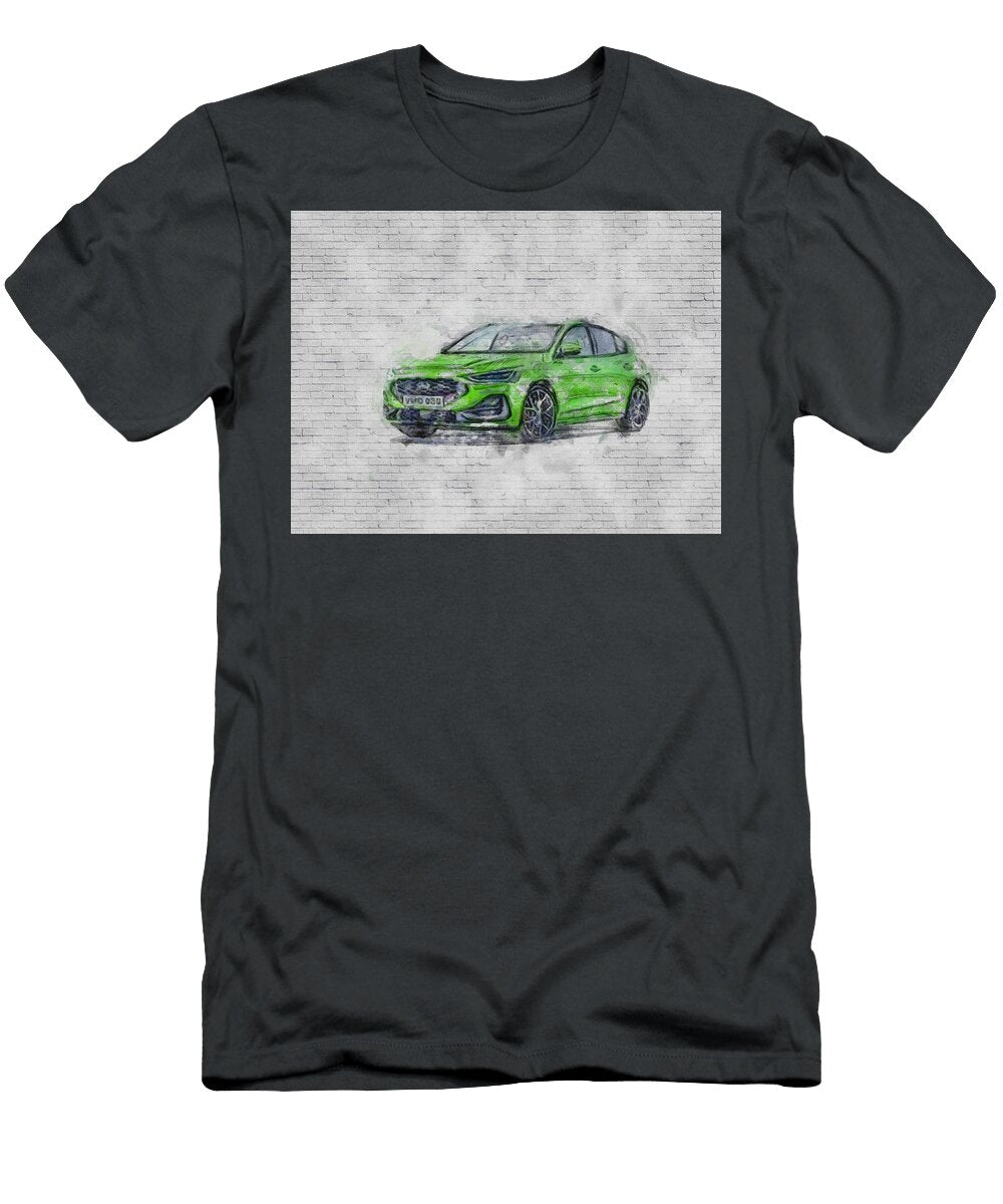 2022 Ford Focus St Exterior Green Hatchback New American Cars Ashtyn Treutel T-Shirt