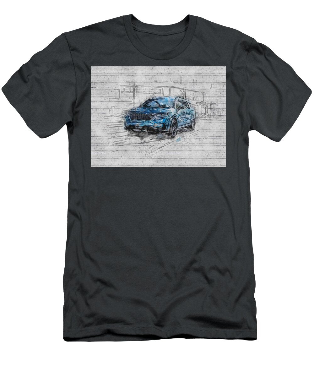 2022 Kia Carnival Exterior Minivan New Blue Korean Cars Ashtyn Treutel T-Shirt