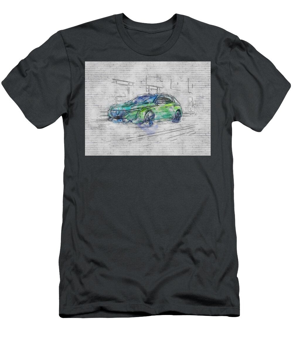 2022 Peugeot 308 Exterior Green Hatchback French Cars Ashtyn Treutel T-Shirt