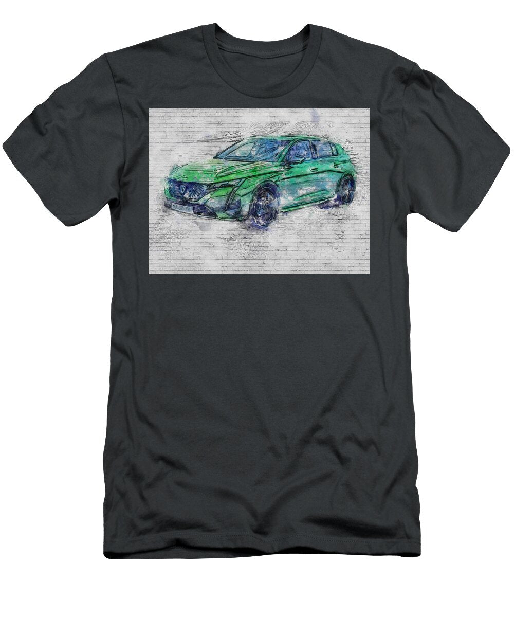2022 Peugeot 308 Exterior Green Hatchback New French Cars Ashtyn Treutel T-Shirt
