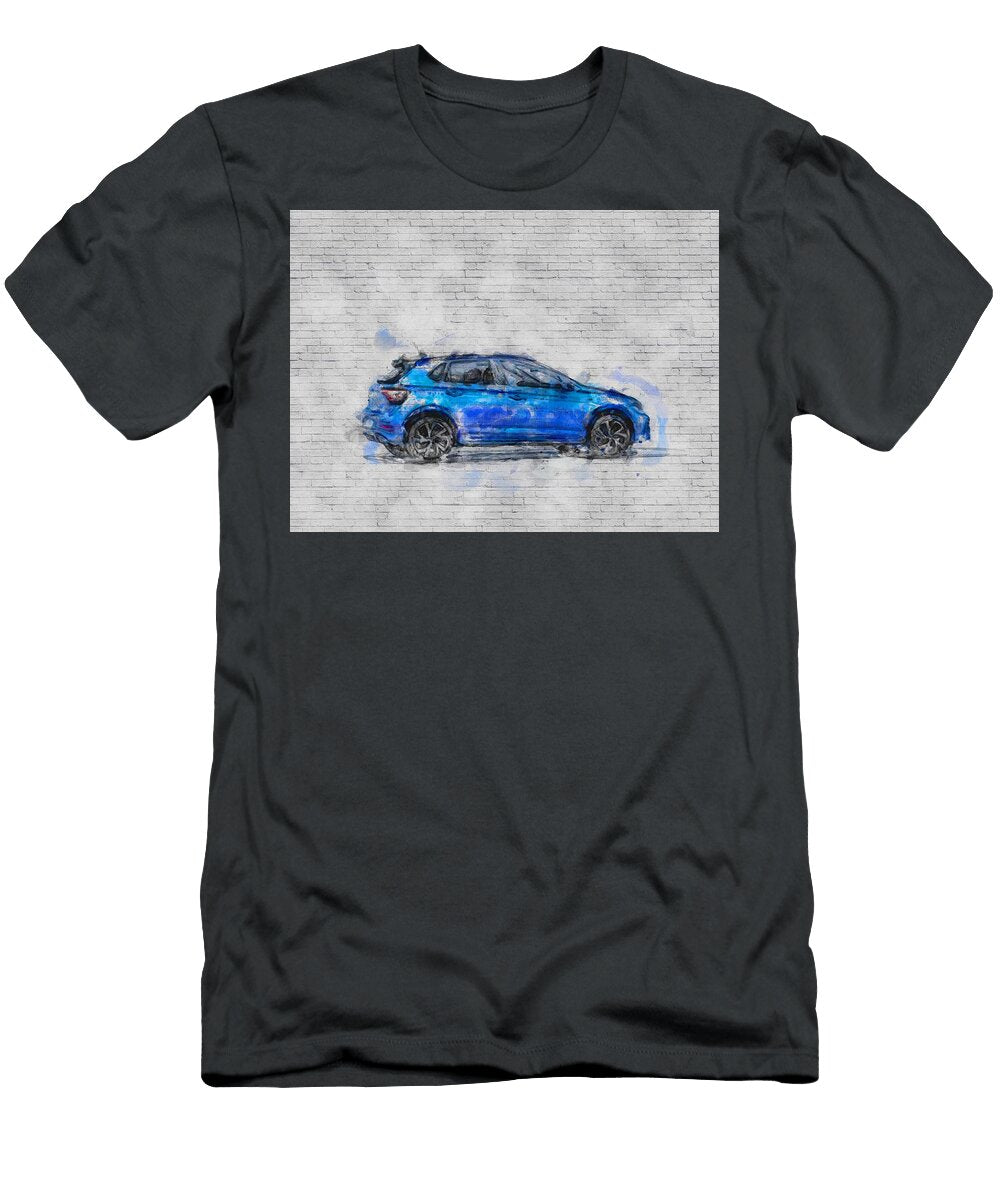 2022 Volkswagen Polo R Line Rear Exterior Blue Hatchback New German Cars Ashtyn Treutel T-Shirt