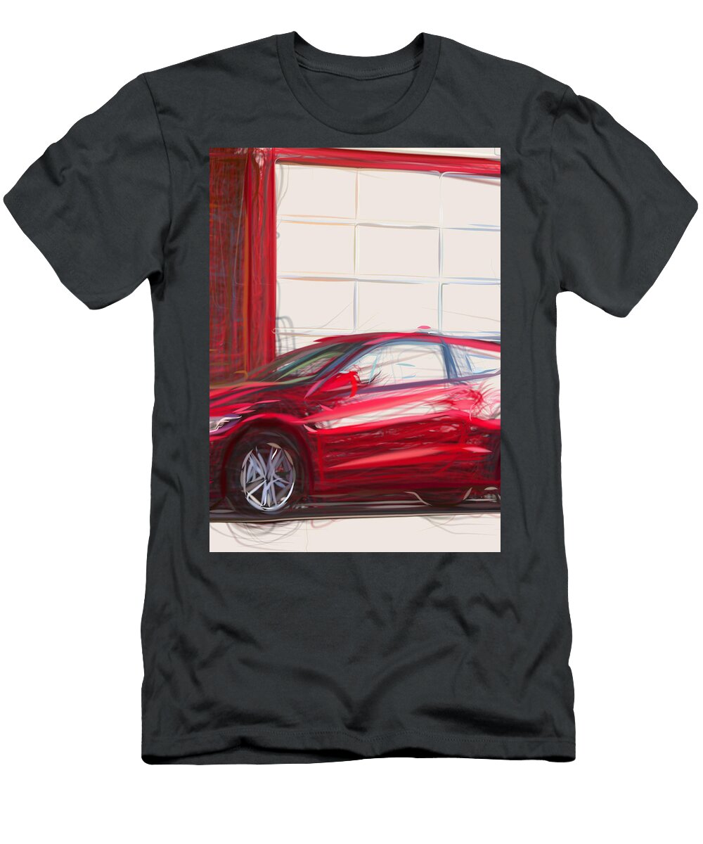 21 Honda Cr Z Hatchback Drawing Carstoon Concept T-Shirt