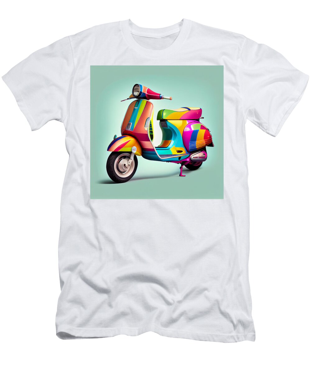 23 Vespa Scooter Art Stephen Smith Galleries T-Shirt