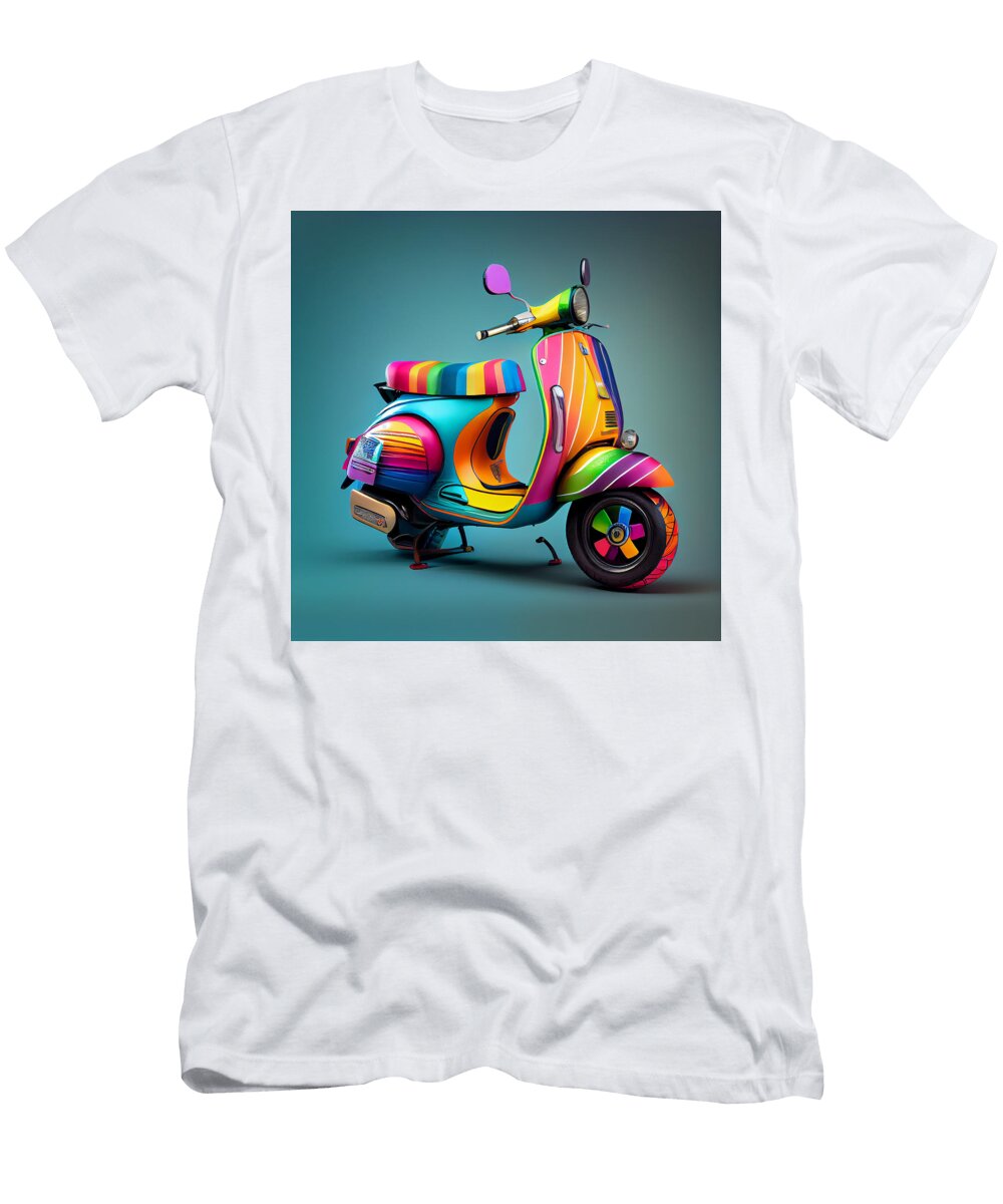 25 Vespa Scooter Art Stephen Smith Galleries T-Shirt