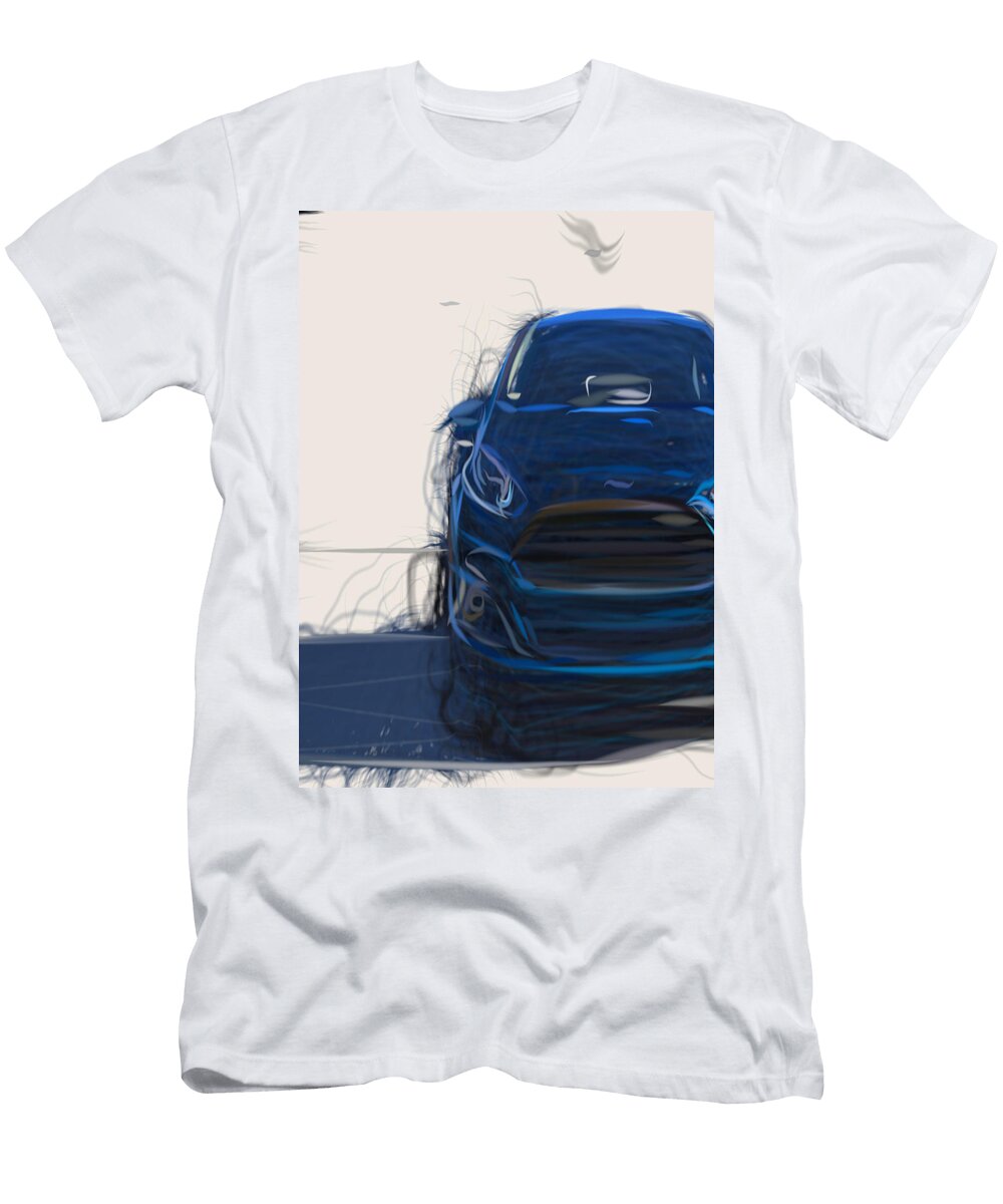 26 Ford Fiesta St Hatchback Drawing Carstoon Concept T-Shirt