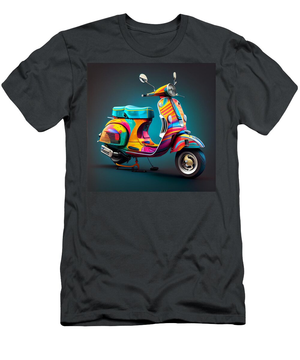 27 Vespa Scooter Art Stephen Smith Galleries T-Shirt