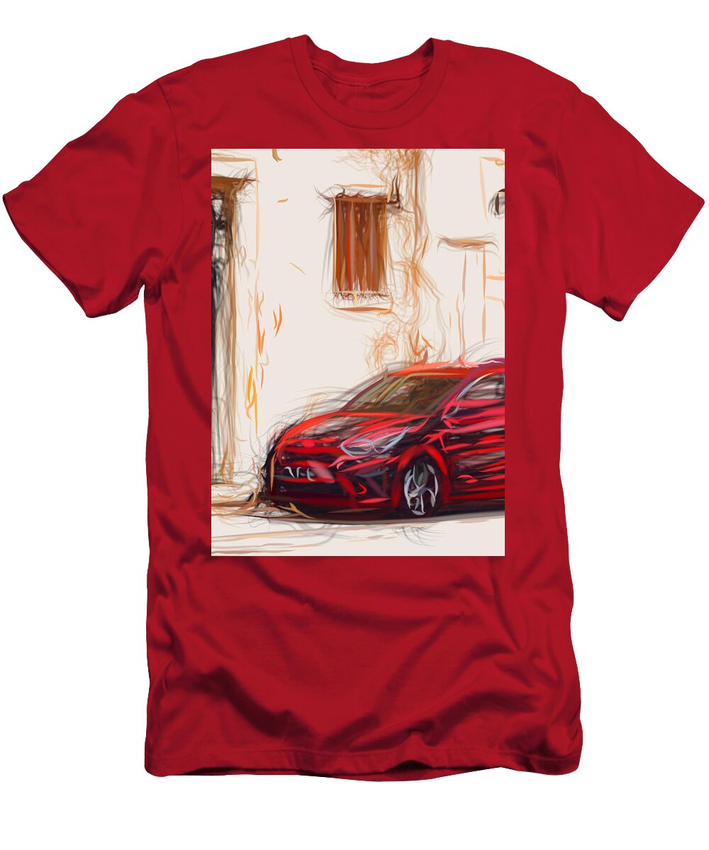29 Kia Ceed Hatchback Drawing Carstoon Concept T-Shirt