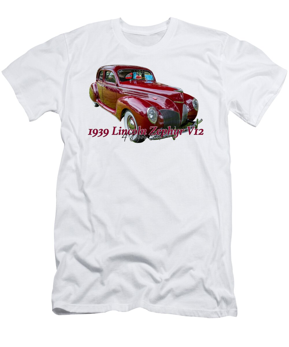 3 1939 Lincoln Zephyr V12 4 Door Sedan Gestalt Imagery T-Shirt