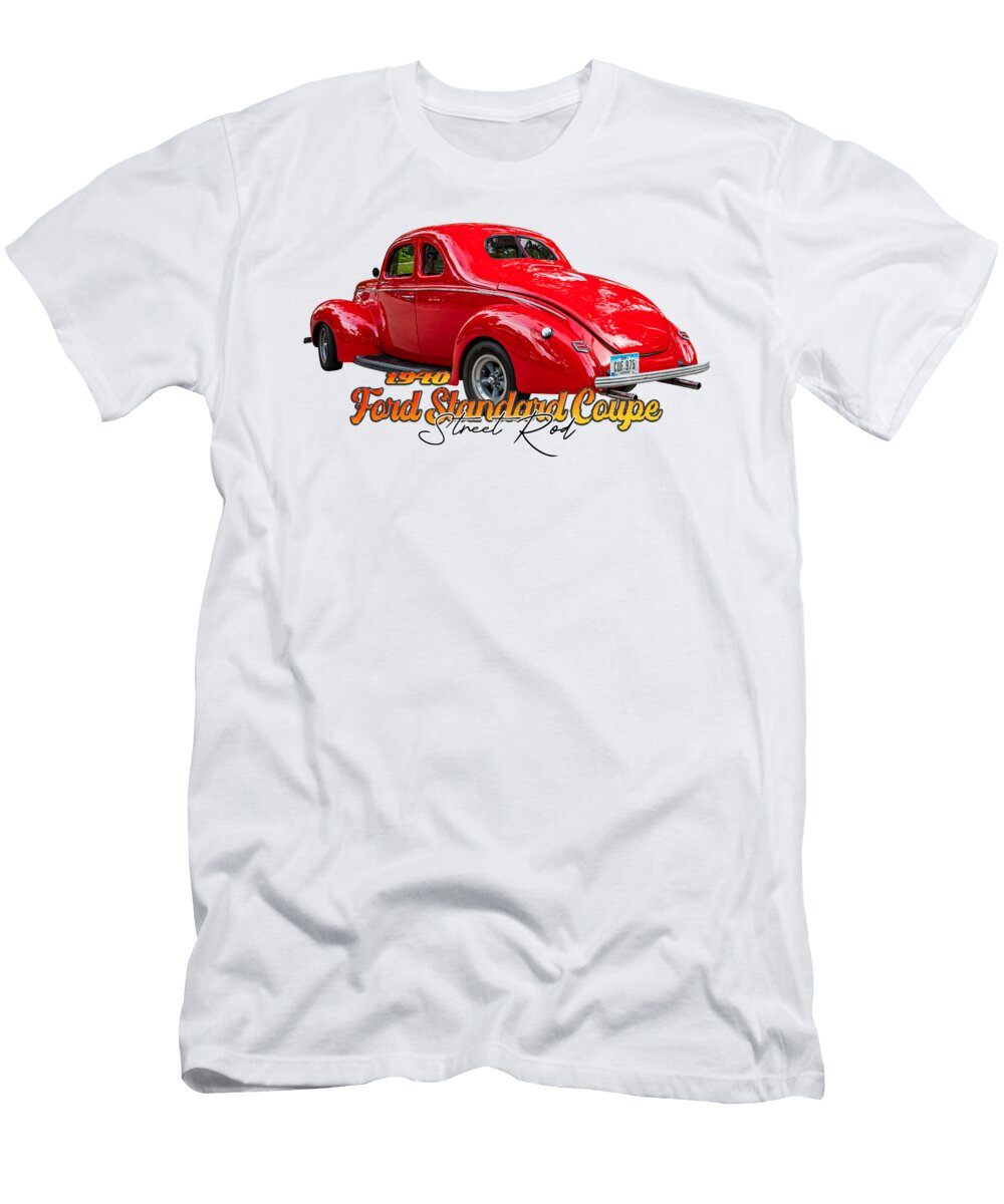 3 1940 Ford Standard Coupe Street Rod Gestalt Imagery T-Shirt