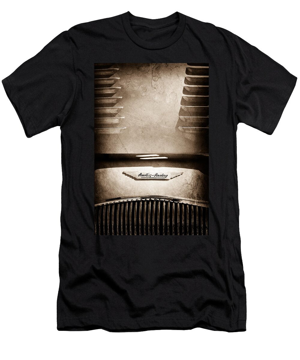 3 1956 Austin Healey 100m Bn2 Factory Le Mans Competition Roadster Hood Emblem Jill Reger T-Shirt