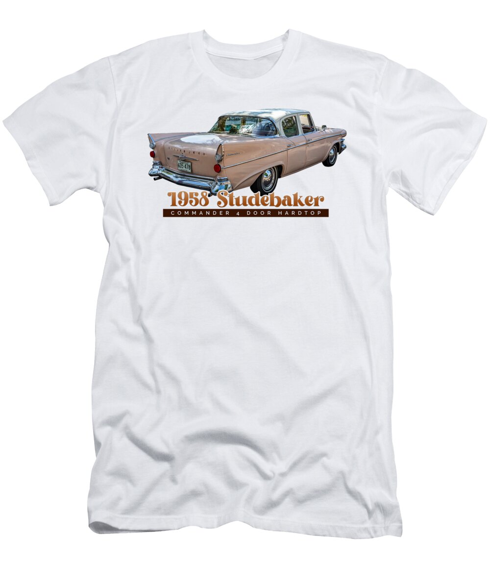 3 1958 Studebaker Commander 4 Door Hardtop Gestalt Imagery T-Shirt