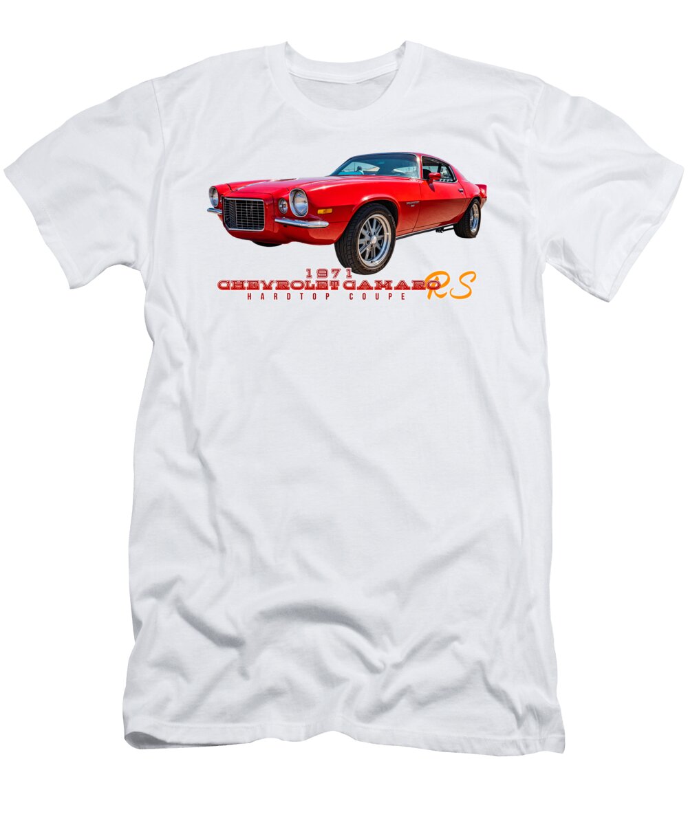 3 1971 Chevrolet Camaro Rs Hardtop Coupe Gestalt Imagery T-Shirt
