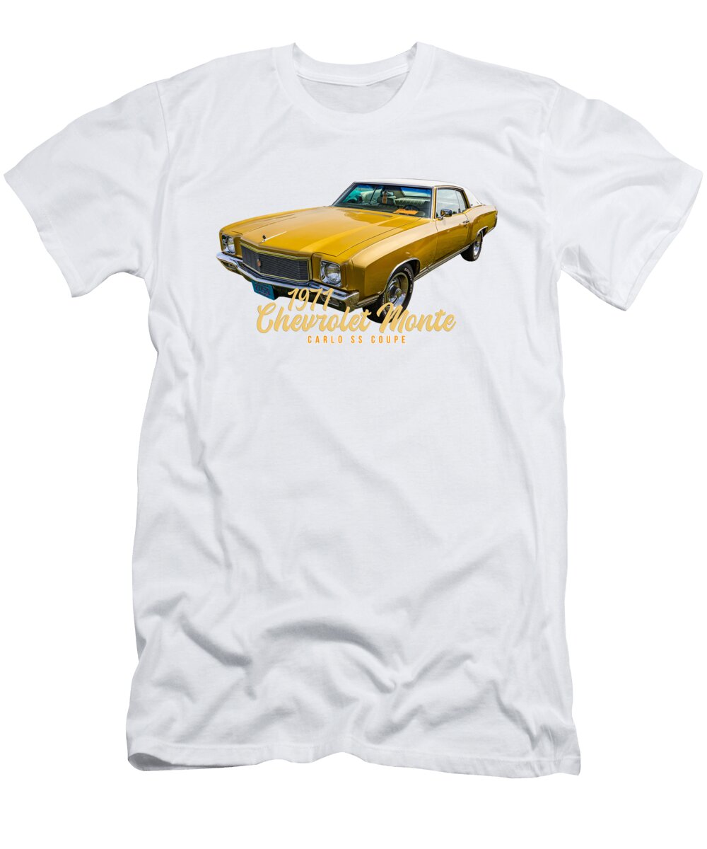 3 1971 Chevrolet Monte Carlo Ss Coupe Gestalt Imagery T-Shirt