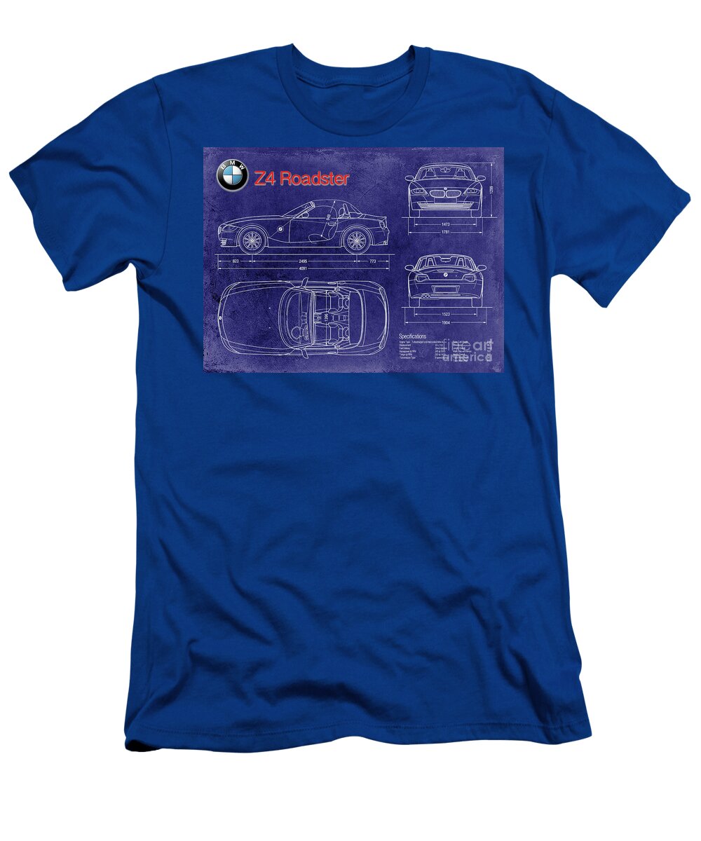 3 BMW Z4 Blueprint Jon Neidert T-Shirt
