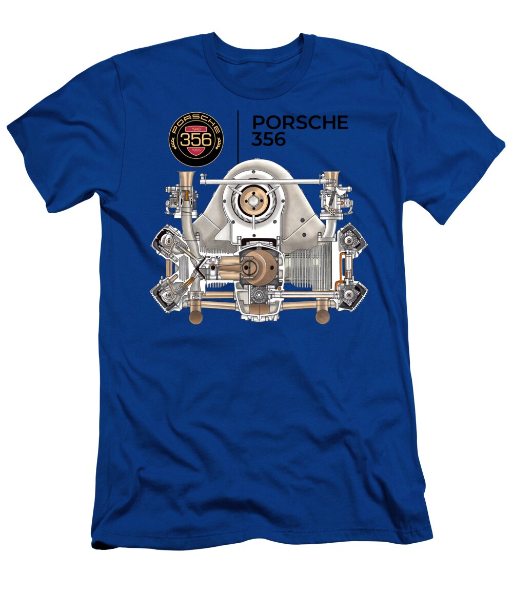 3 Exclusive Art Germany Engine Ernst Furmann 20l Type 587 2 Porsche 356b Carrera 2 Gt Coupe Vladyslav Shapovalenko T-Shirt