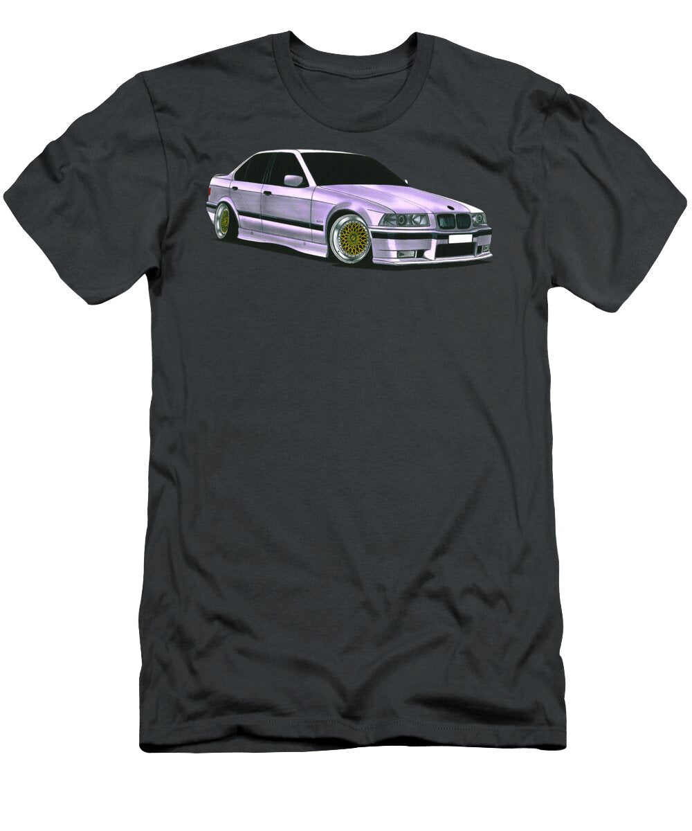 3 Exclusive Legendary Germany Sportcar BMW M3 E36 Sedan S50b30 Engine Vladyslav Shapovalenko T-Shirt