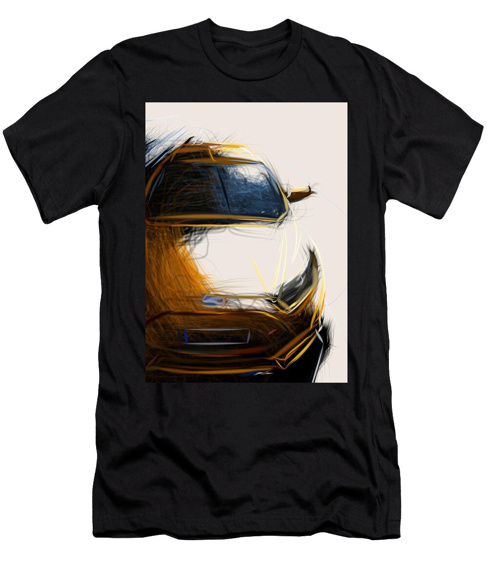 3 Ford Focus St Hatchback Drawing Carstoon Concept T-Shirt