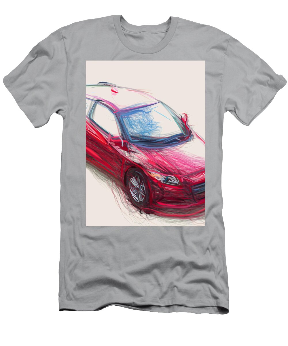 3 Honda Cr Z Hatchback Drawing Carstoon Concept T-Shirt