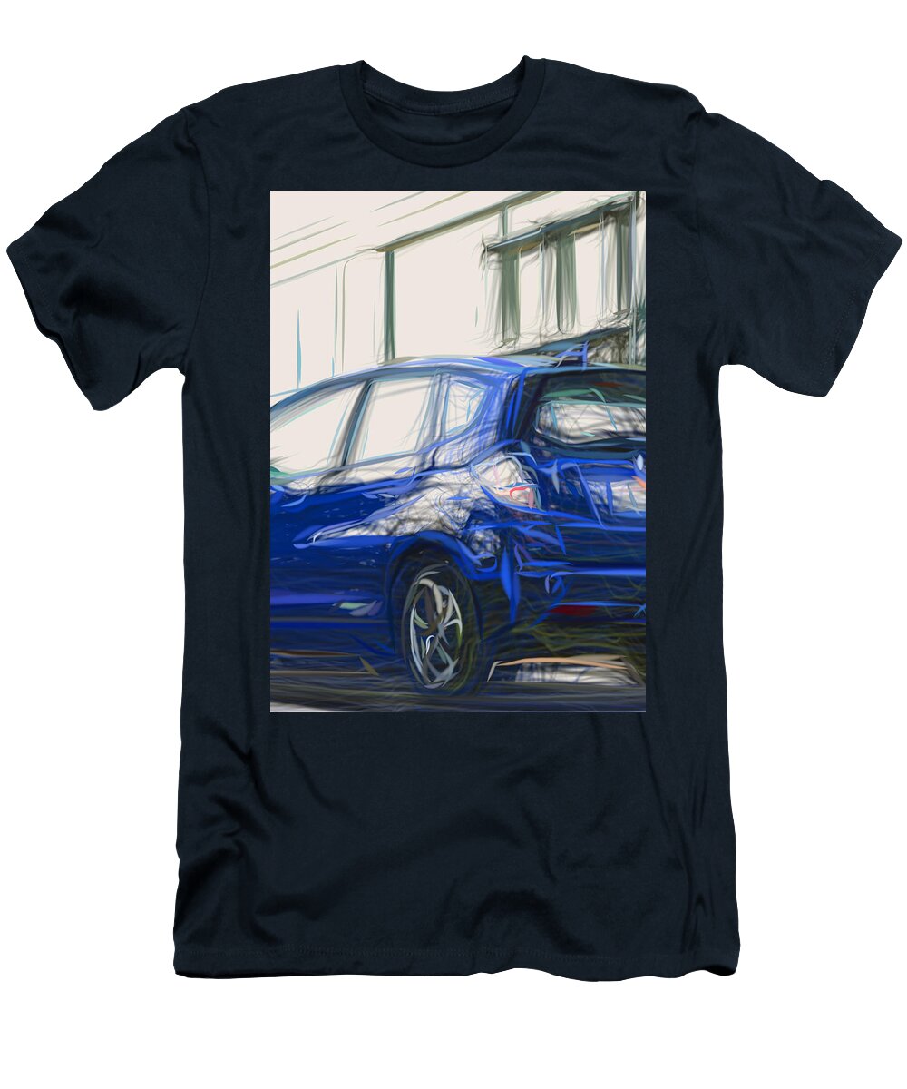 3 Honda Fit Ev Hatchback Drawing Carstoon Concept T-Shirt