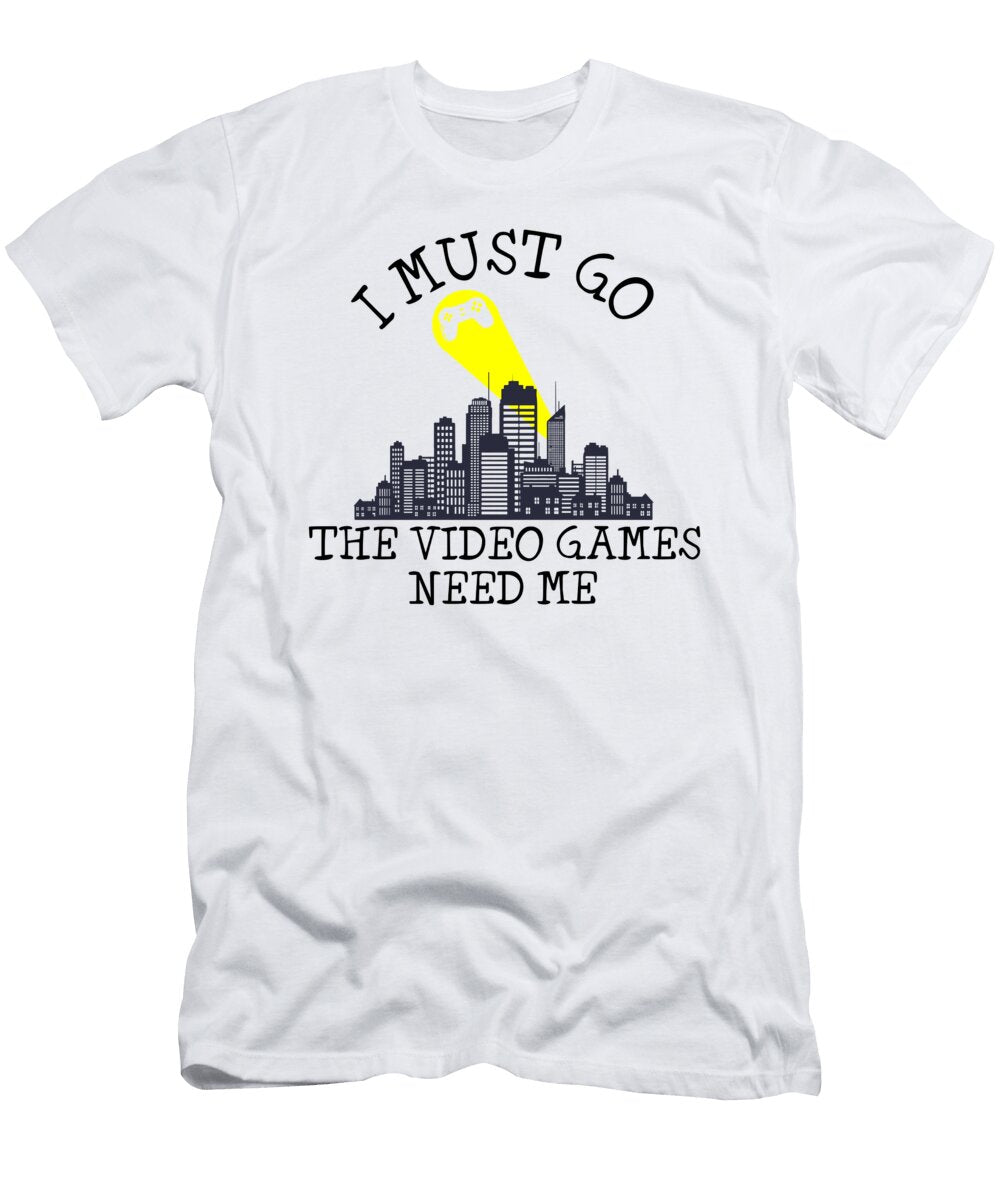 3 I Must Go the Video Games Gift Florian Dold Art T-Shirt