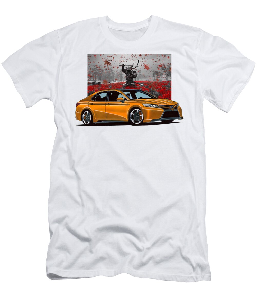 3 Japanese Jdm Legend 4 Door Sedan Trd Toyota Camry Xv70 V6 35l with Samurai Vladyslav Shapovalenko T-Shirt