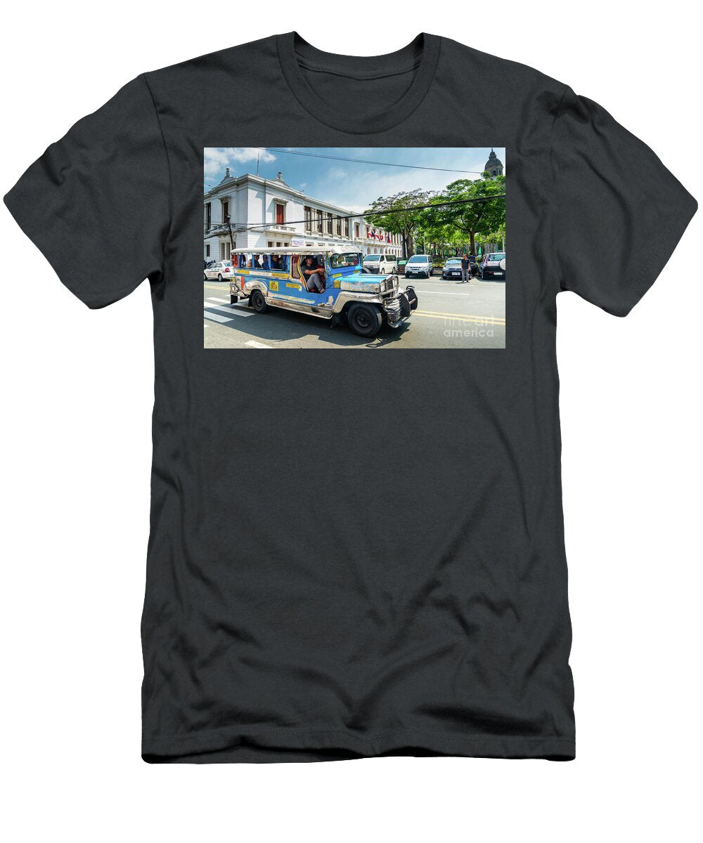 3 Jeepney Bus Local Transport Traffic in Downtown Manila City Stre Jacek Malipan T-Shirt