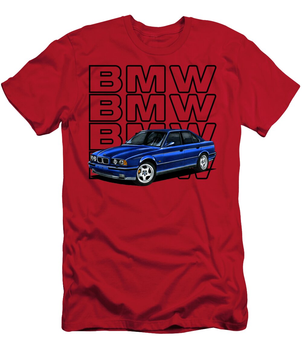 3 Legendary Germany 4 Door Sedan BMW M5 E34 with S38b36 36l R6 Engine Vladyslav Shapovalenko T-Shirt