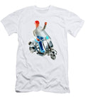 3 Man Riding a Scooter Csa Images T-Shirt