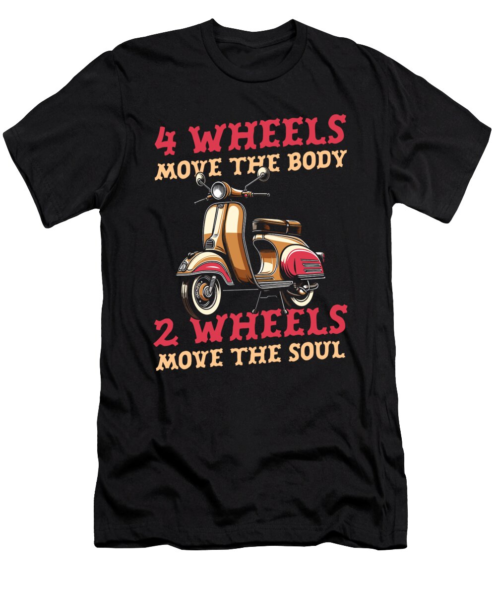 3 Moped Motorbike Scooter Bike Crazy Squirrel T-Shirt