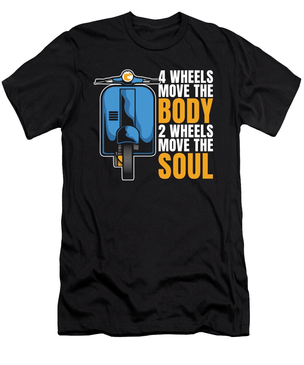 3 Motorbike Moped Scooter Bike Crazy Squirrel T-Shirt