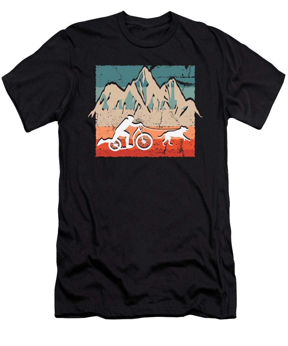 3 Retro Dogscooting Offroad with Dog in Nature Greenoptix T-Shirt