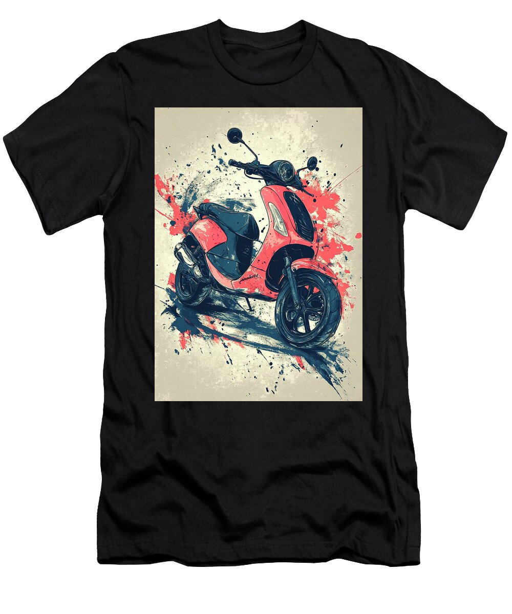 3 the Italian City Scooter Aprilia Sr Rhys Jacobson T-Shirt