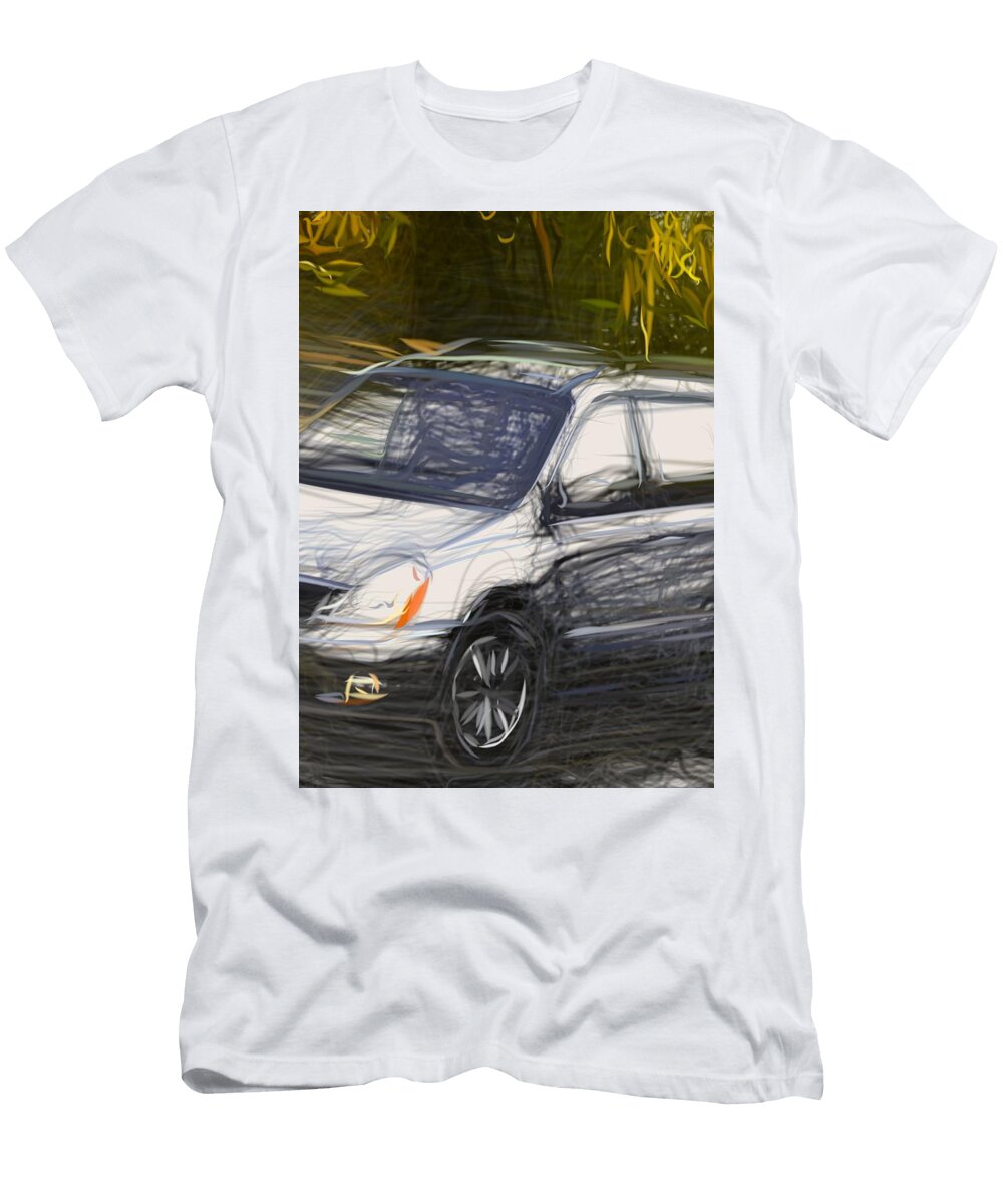 30 Kia Sedona Minivan Drawing Carstoon Concept T-Shirt