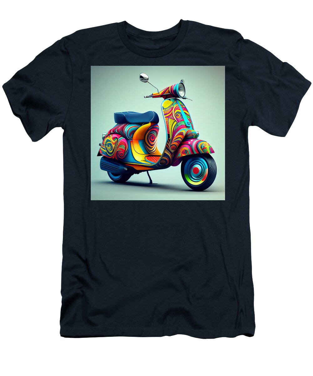 30 Vespa Scooter Art Stephen Smith Galleries T-Shirt