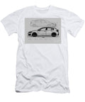 308 Car Minimal Auto Sketch Pencil Geometric Monochrome Vehicle Peugeot Gti Clint Mclaughlin T-Shirt
