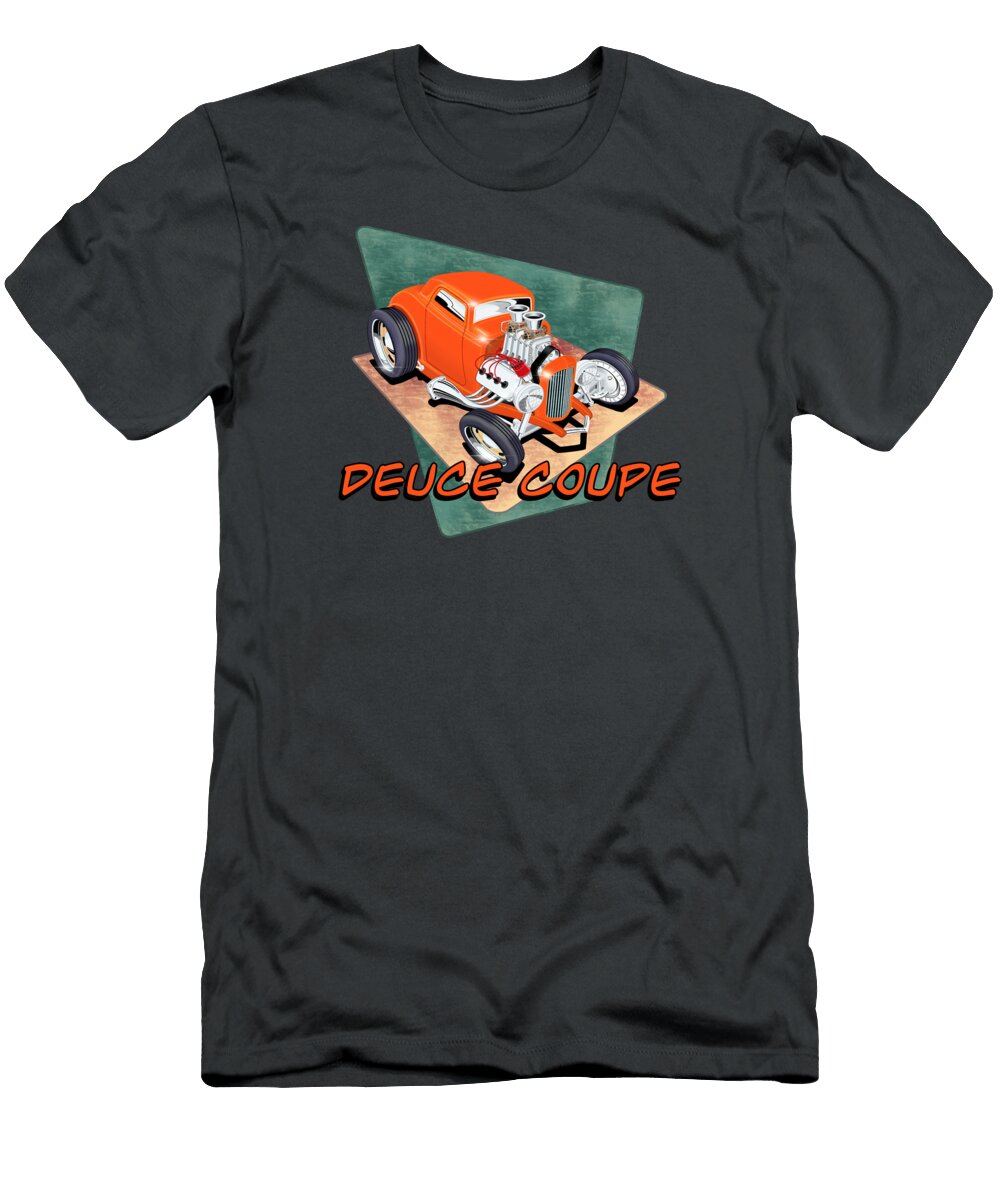 32 Deuce Coupe Scarab Motor Design T-Shirt