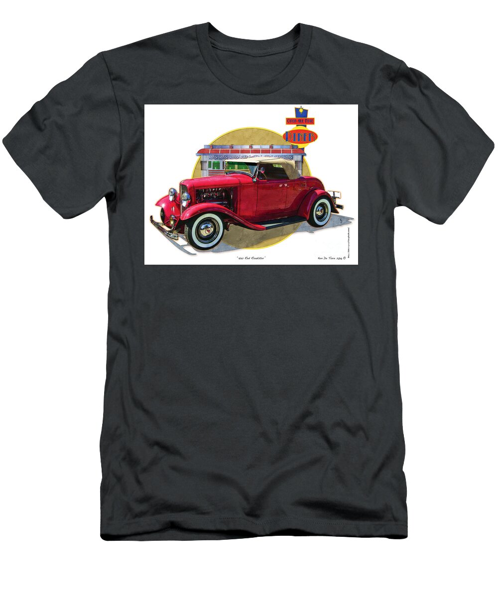 32 Red Roadster Kenneth De Tore T-Shirt