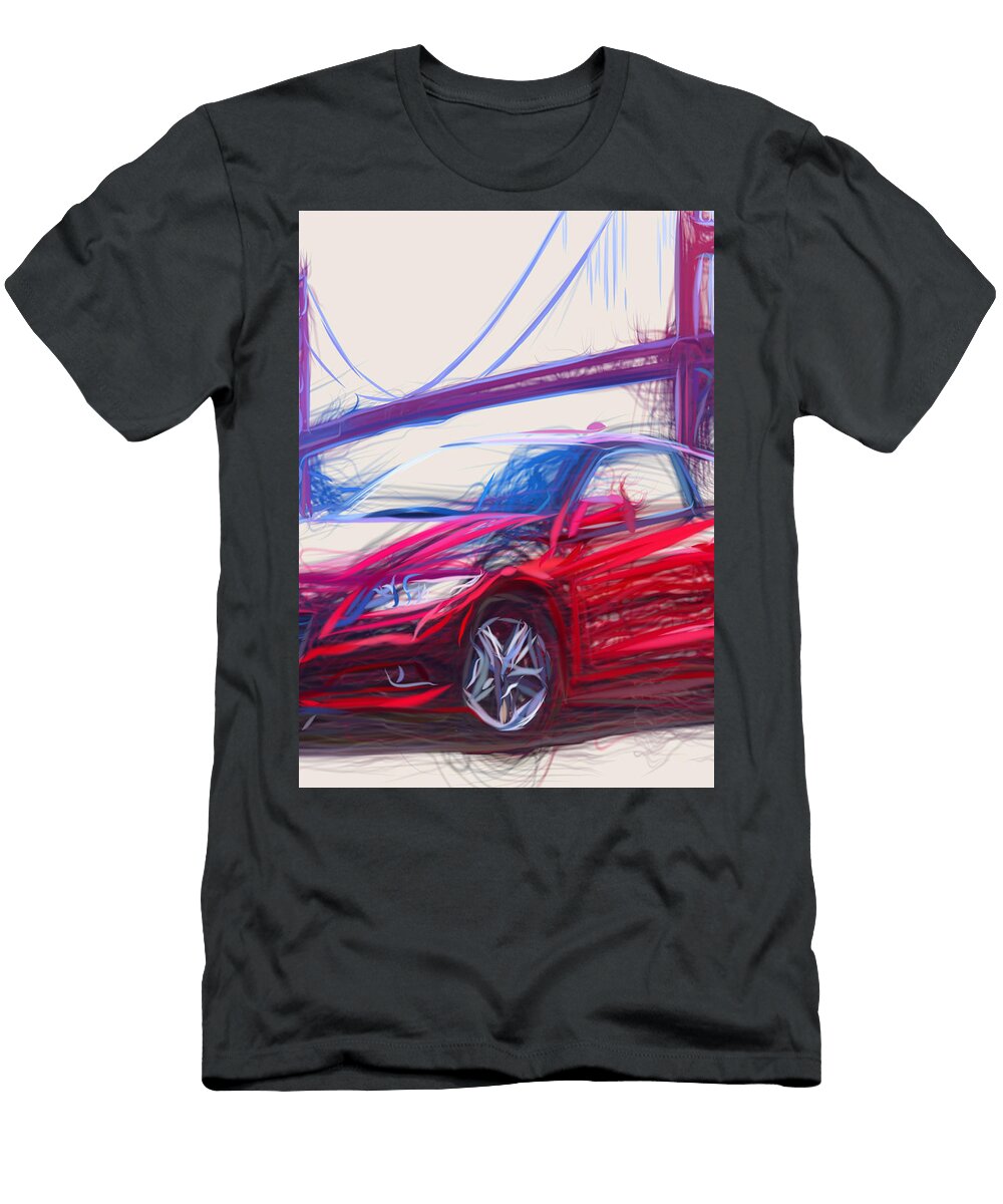 33 Honda Cr Z Hatchback Drawing Carstoon Concept T-Shirt