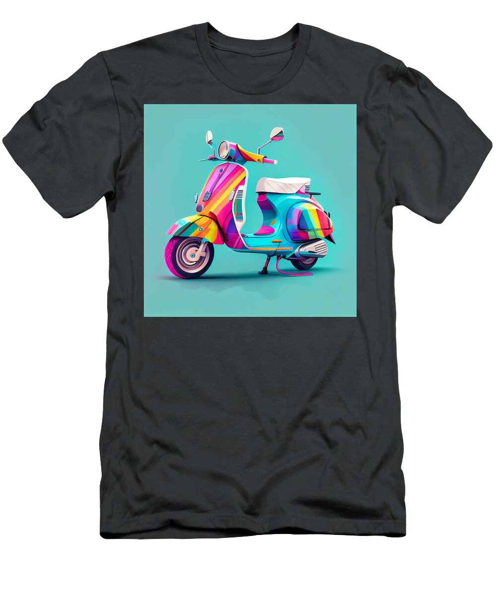 33 Vespa Scooter Art Stephen Smith Galleries T-Shirt