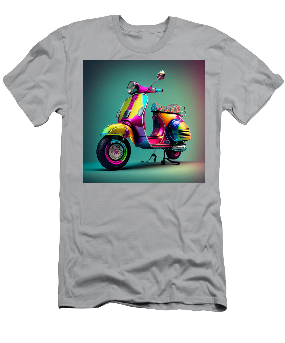 34 Vespa Scooter Art Stephen Smith Galleries T-Shirt