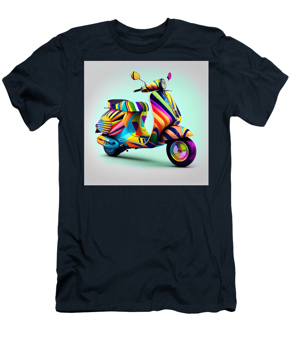 36 Vespa Scooter Art Stephen Smith Galleries T-Shirt