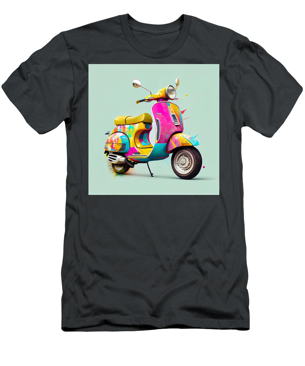 37 Vespa Scooter Art Stephen Smith Galleries T-Shirt
