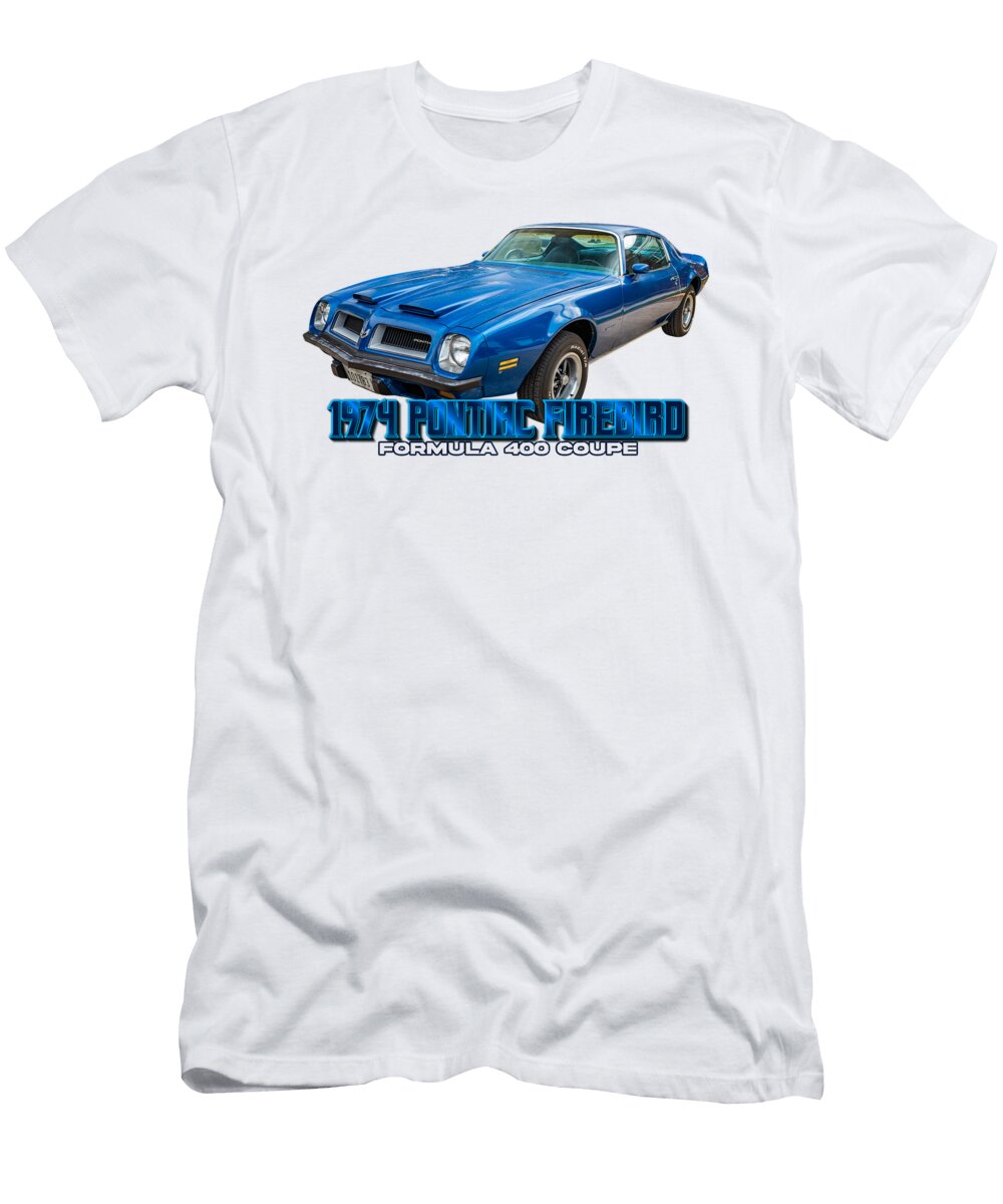 4 1974 Pontiac Firebird Formula 400 Coupe Gestalt Imagery T-Shirt