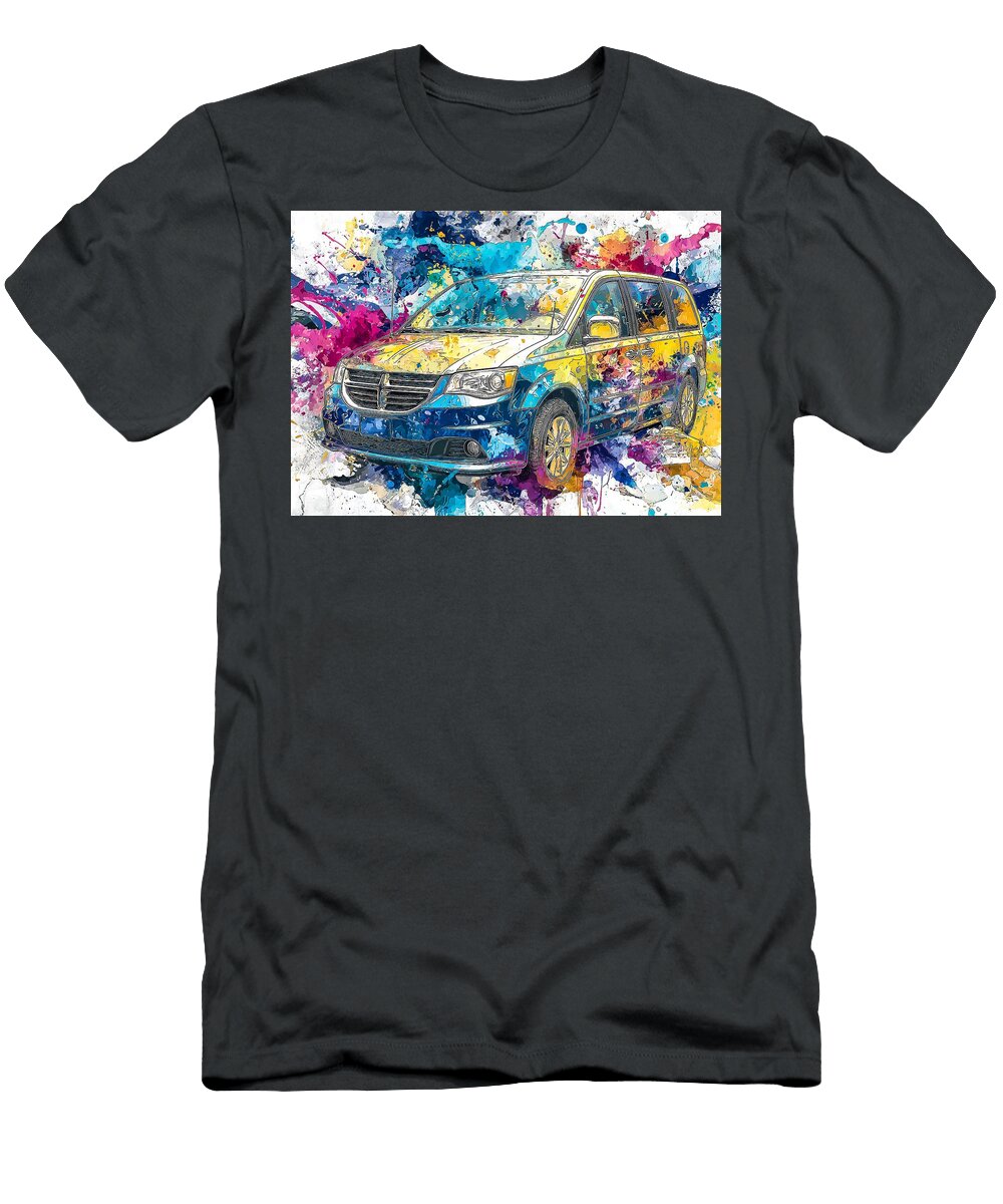 4 Abstract Vehicle Colorful Car Vibrant Abstract Car Art Flora Brown T-Shirt