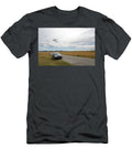 4 Car with the Traveler Stands on the Roadside in a Yellow Field in Zabljak in Montenegro Elena Saulich T-Shirt