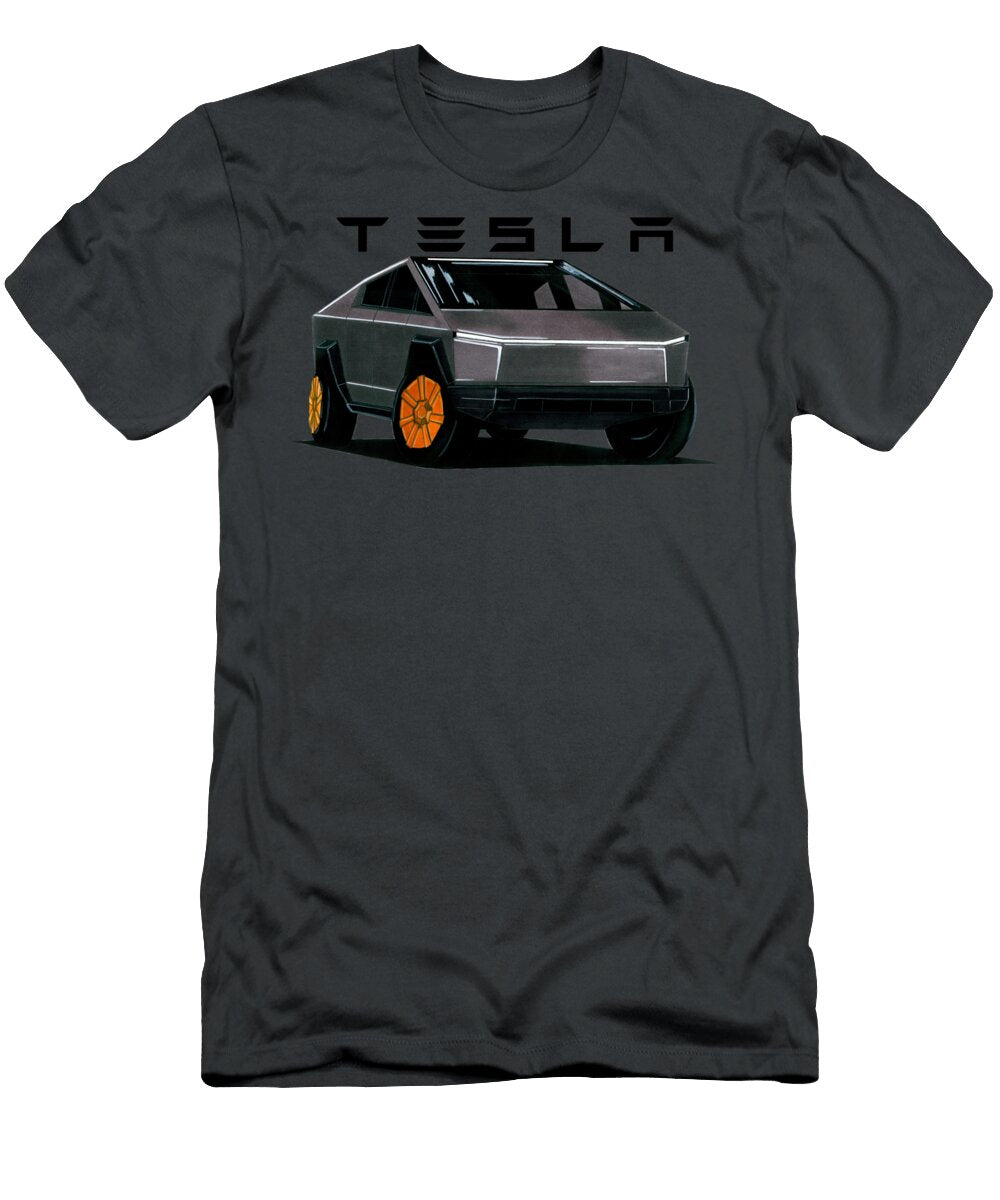4 Electric American Pickup Truck Tesla Cybertruck Vladyslav Shapovalenko T-Shirt