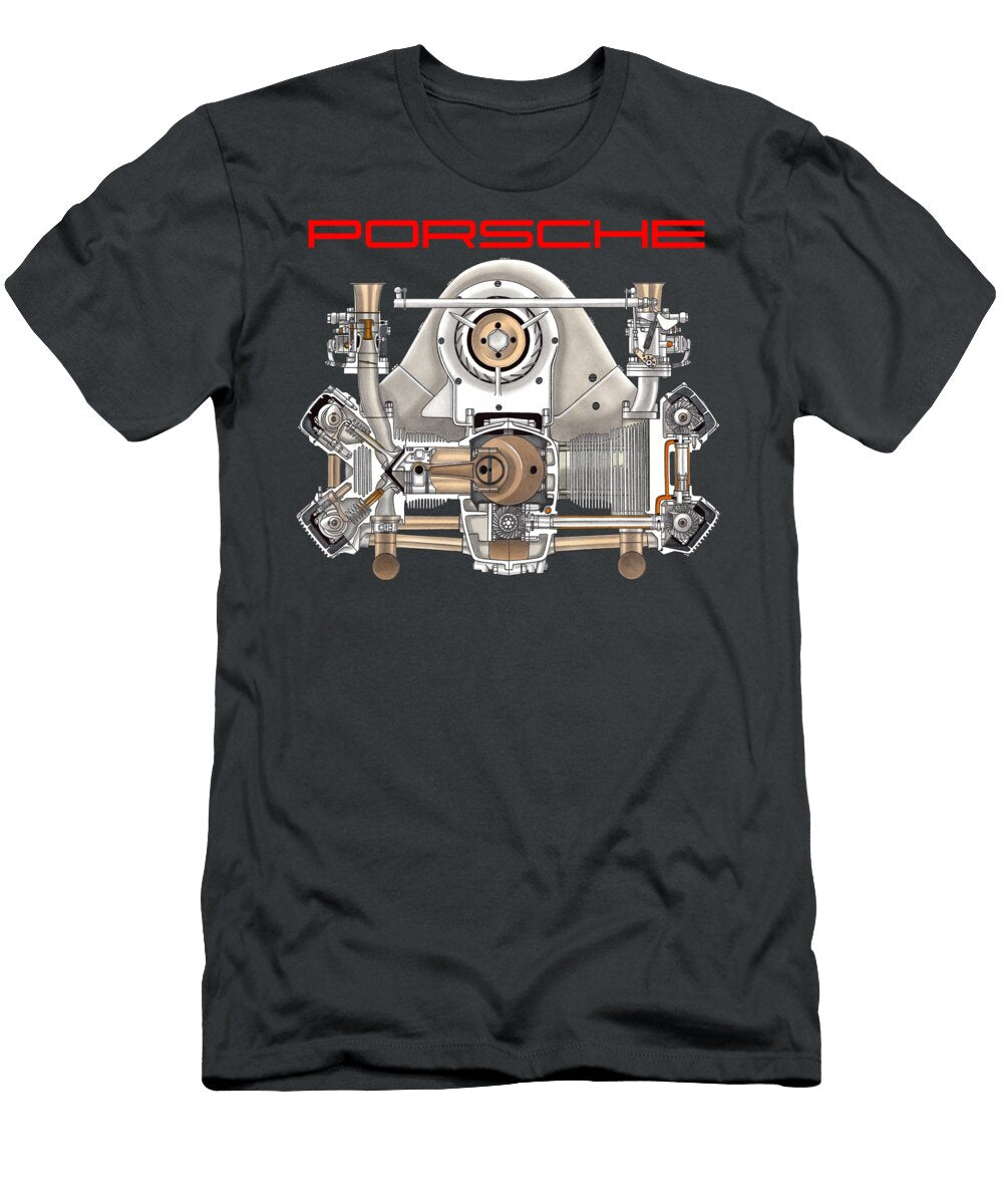 4 Exclusive Art Germany Engine Ernst Furmann 20l Type 587 2 Porsche 356b Carrera 2 Gt Coupe Vladyslav Shapovalenko T-Shirt