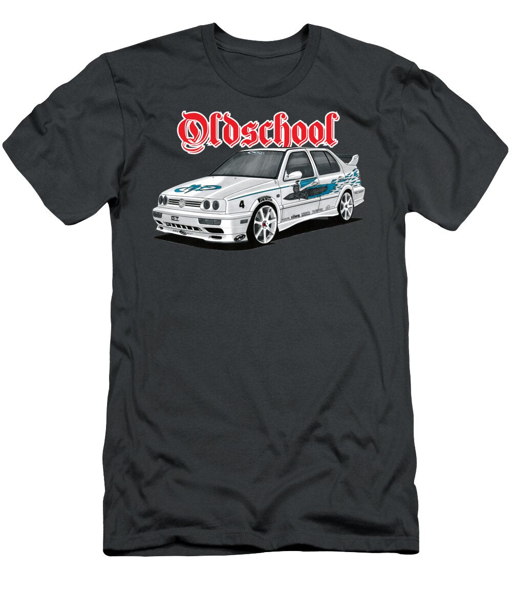 4 Iconic Legendary Movie Car Jesse Volkswagen Jetta Sedan Vr6 Twin Turbo the Fast and the Furious Vladyslav Shapovalenko T-Shirt