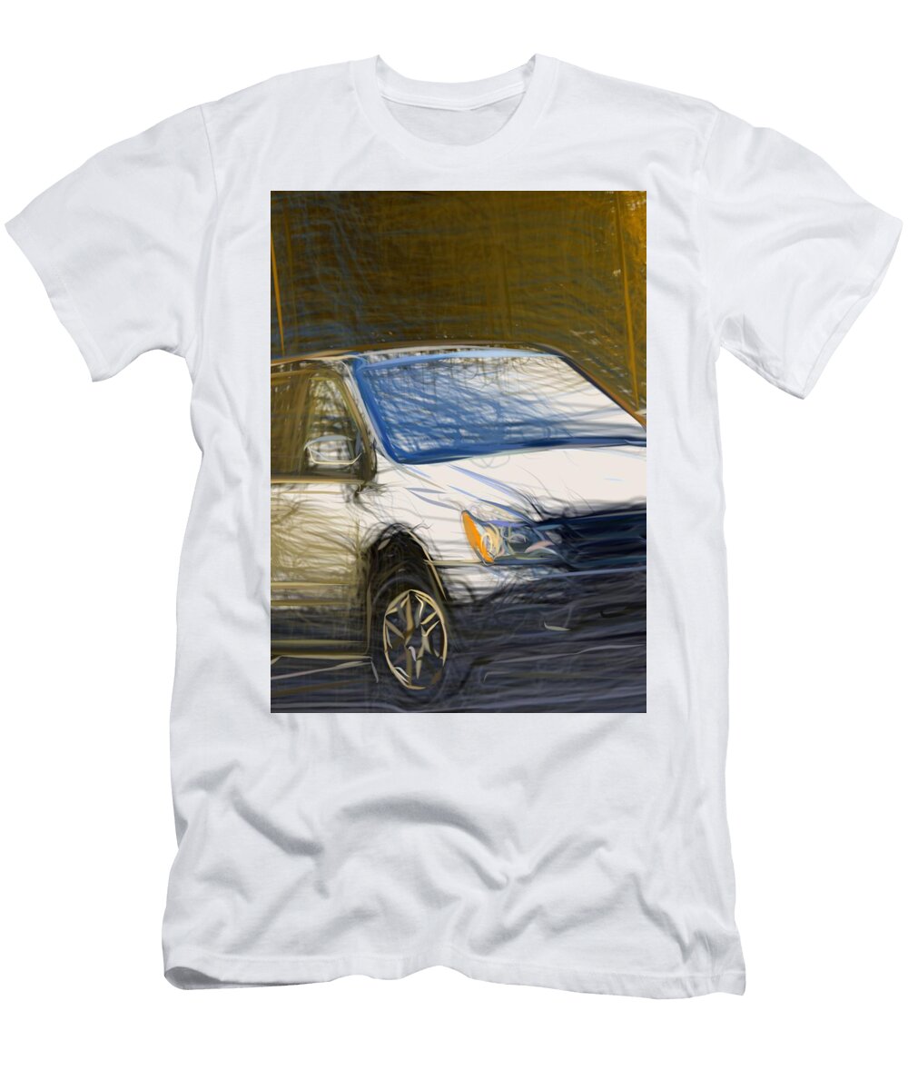 40 Kia Sedona Minivan Drawing Carstoon Concept T-Shirt