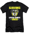 42 Dispatcher 911 Thin Gold Yellow Line Jonathan Kraske T-Shirt